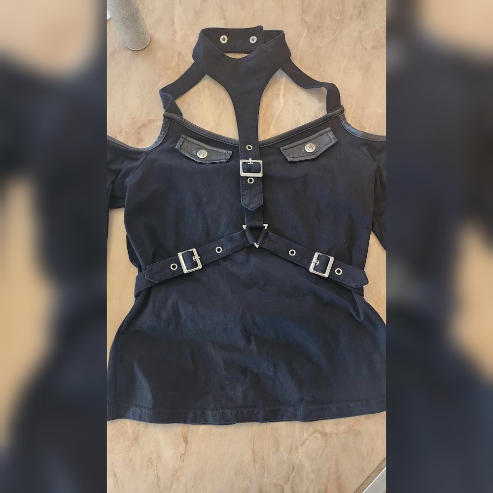 Killstar "siege" black halter top - Picture 4 of 4